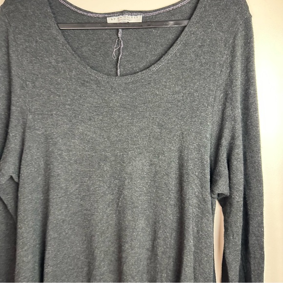 bryn Walker Gray Soft 90% Viscose Waterfall Lagenlook Oversized Tunic Top Size L - Picture 4 of 12